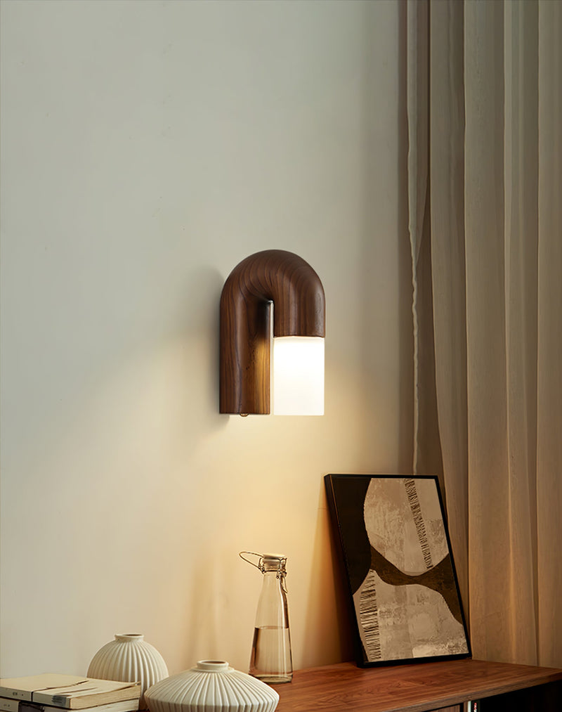 Arcus Wood Wall Lamp-DWHOME