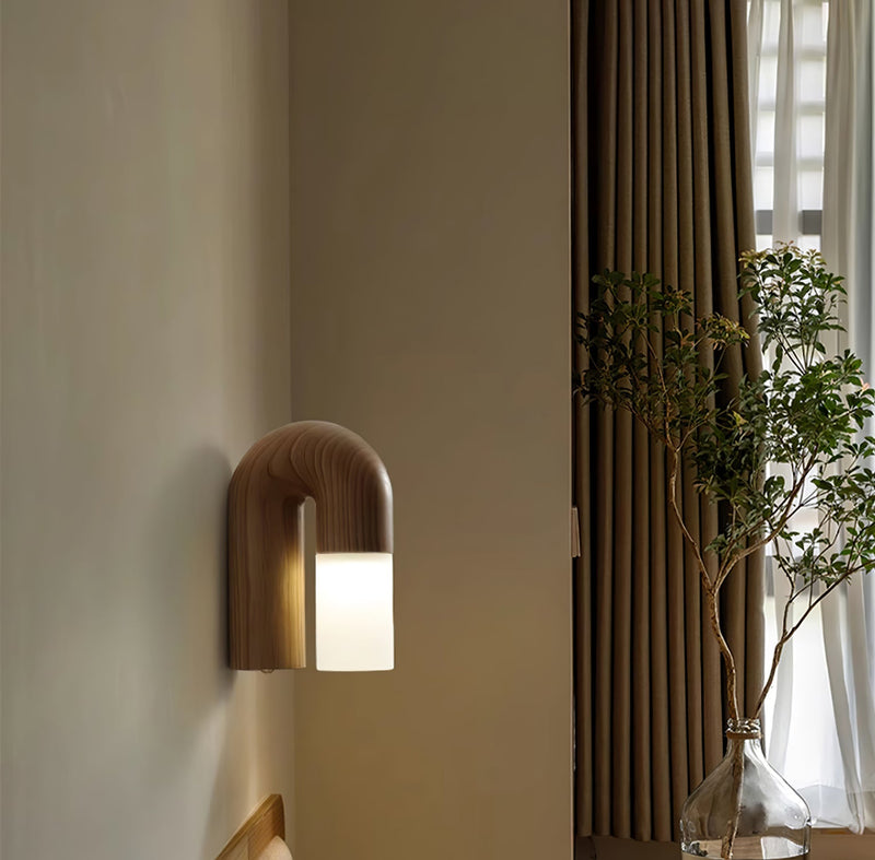 Arcus Wood Wall Lamp-DWHOME