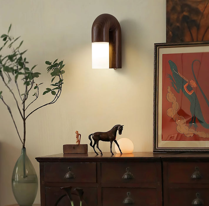Arcus Wood Wall Lamp-DWHOME