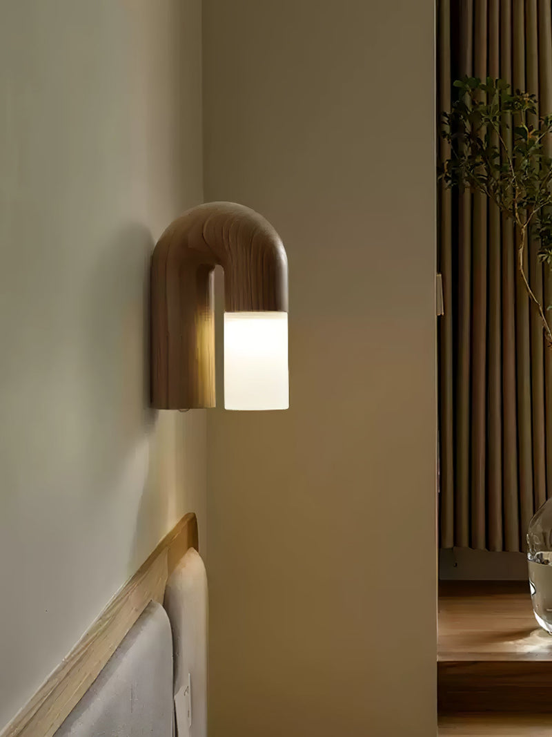 Arcus Wood Wall Lamp-DWHOME