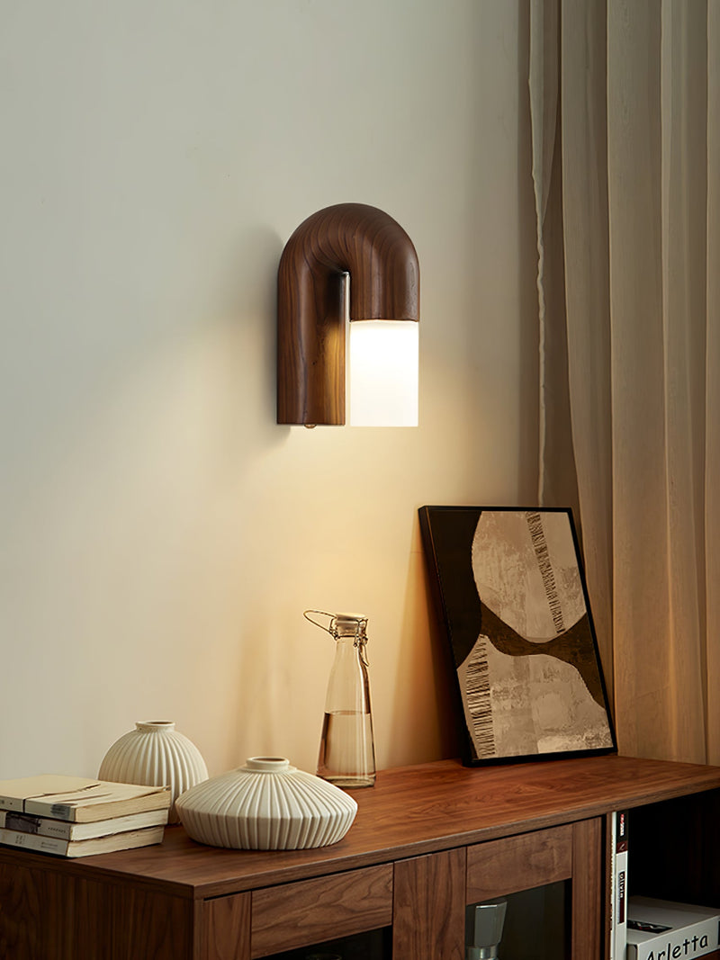 Arcus Wood Wall Lamp-DWHOME