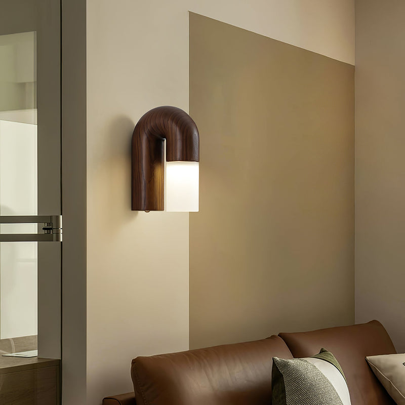 Arcus Wood Wall Lamp-DWHOME