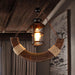 Nautical Industrial Style Wooden Chandelier.