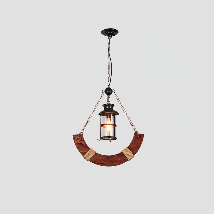 Nautical Industrial Style Wooden Chandelier - DWHOME