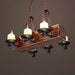 Nautical Industrial Style Wooden Chandelier - DWHOME