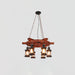 Nautical Industrial Style Wooden Chandelier - Vakkerlight