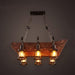 Nautical Industrial Style Wooden Chandelier - Vakkerlight