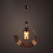 Nautical Industrial Style Wooden Chandelier - Vakkerlight