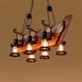 Nautical Industrial Style Wooden Chandelier - Vakkerlight