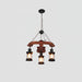 Nautical Industrial Style Wooden Chandelier - Vakkerlight