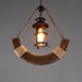 Nautical Industrial Style Wooden Chandelier - Vakkerlight