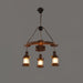 Nautical Industrial Style Wooden Chandelier - Vakkerlight