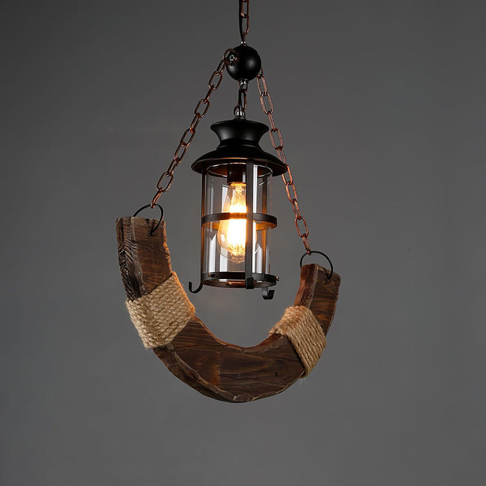 Nautical Industrial Style Wooden Chandelier - DWHOME