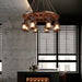 Nautical Industrial Style Wooden Chandelier - DWHOME