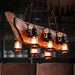 Nautical Industrial Style Wooden Chandelier.