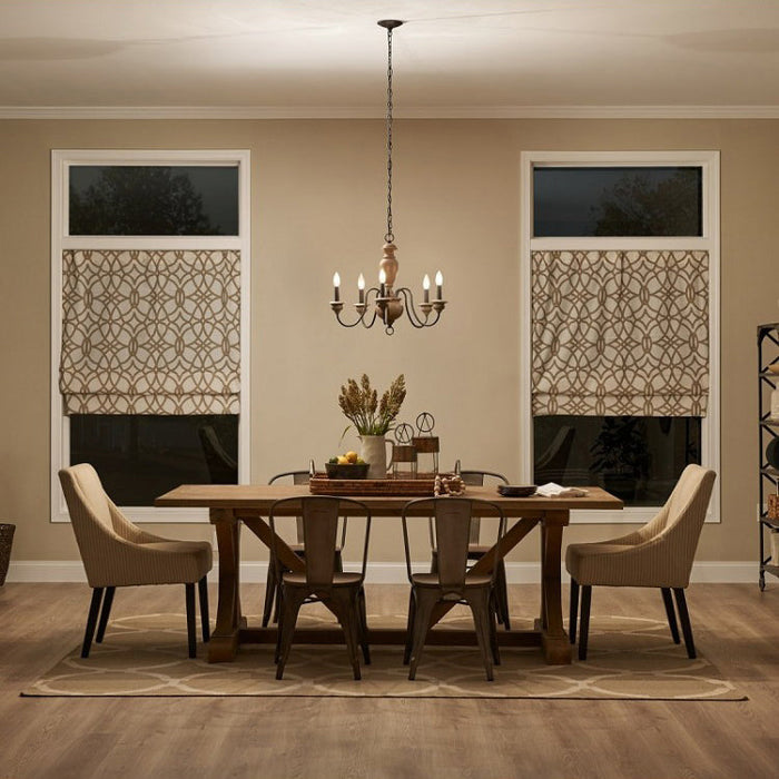 Neddy Wood Chandelier-DWHOME