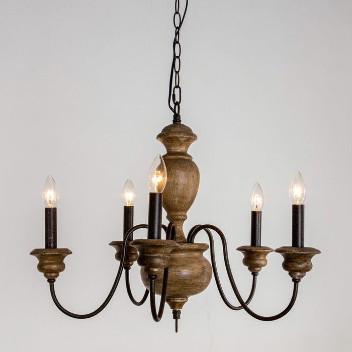 Neddy Wood Chandelier-DWHOME