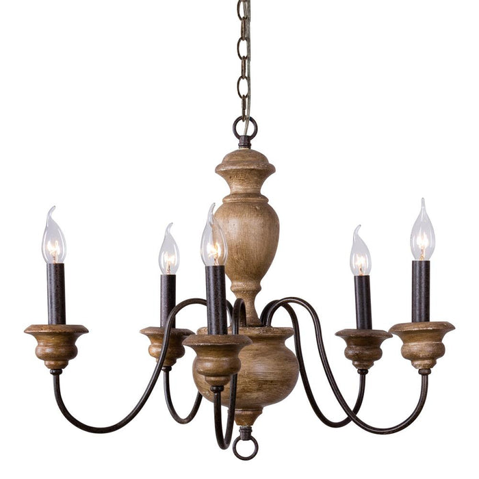 Neddy Wood Chandelier-DWHOME