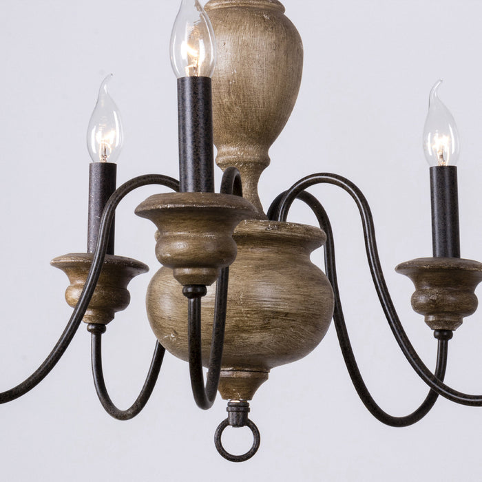 Neddy Wood Chandelier-DWHOME
