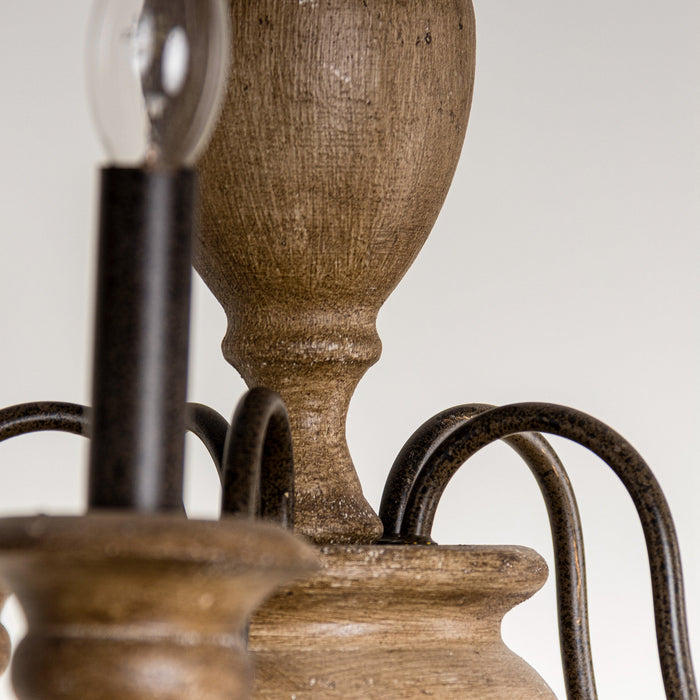 Neddy Wood Chandelier-DWHOME