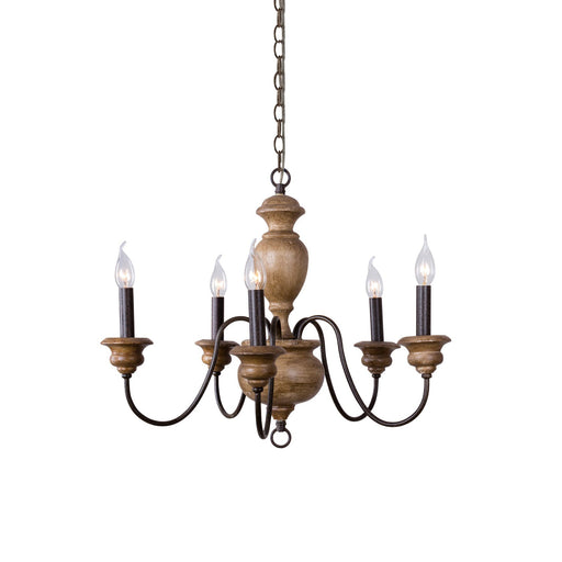 Neddy Wood Chandelier-DWHOME