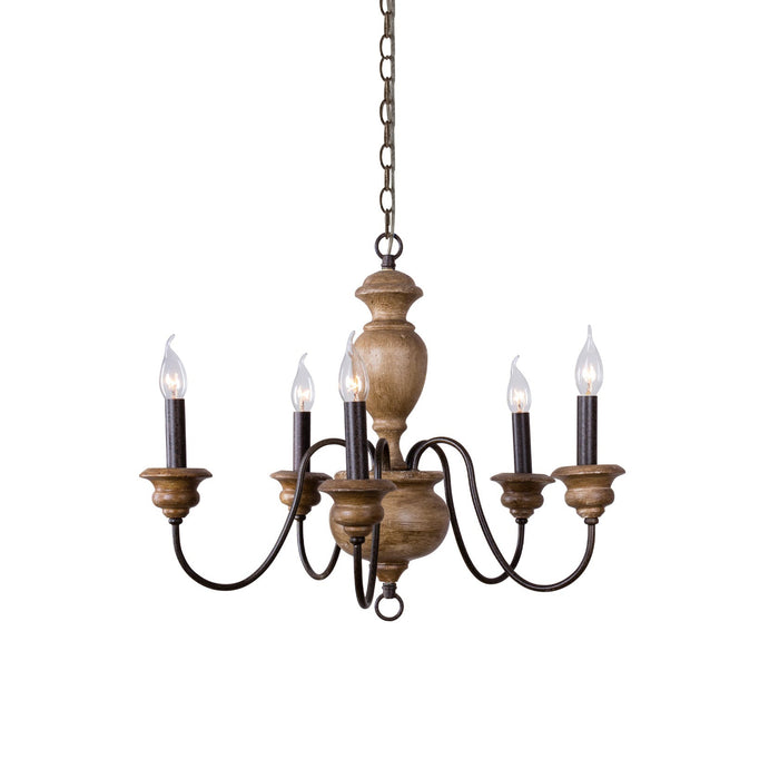 Neddy Wood Chandelier-DWHOME