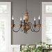 Neddy Wood Chandelier-DWHOME