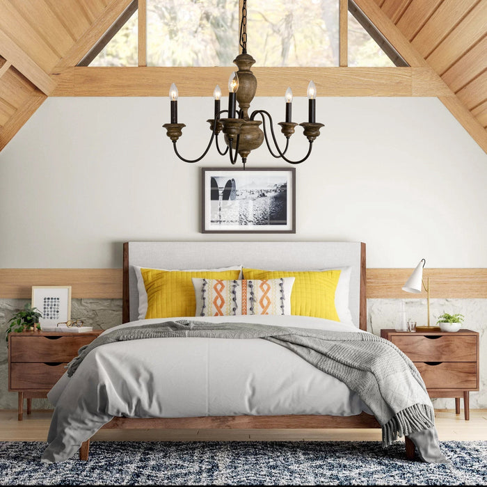 Neddy Wood Chandelier-DWHOME