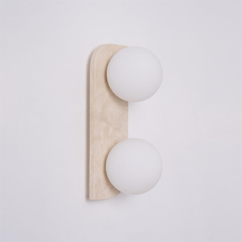 Elysian Travertine Plug-in Wall Light-DWHOME