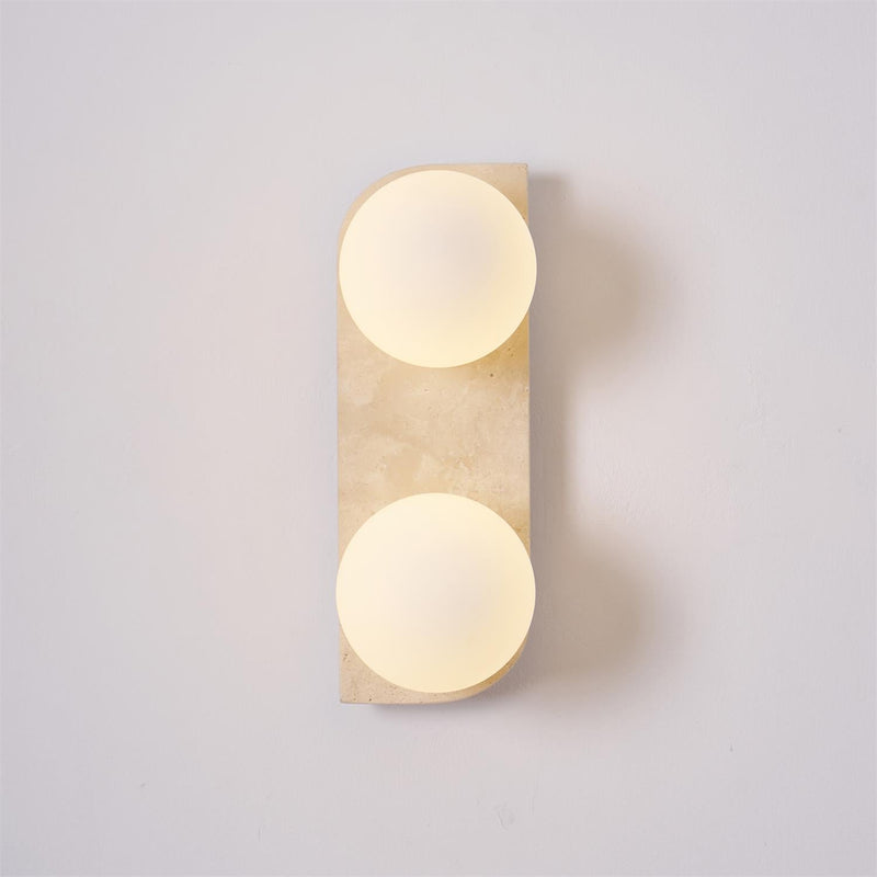Elysian Travertine Plug-in Wall Light-DWHOME