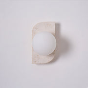 Elysian Travertine Plug-in Wall Light-DWHOME