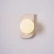 Elysian Travertine Plug-in Wall Light-DWHOME