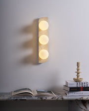 Elysian Travertine Plug-in Wall Light-DWHOME