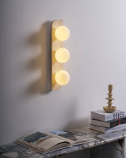 Elysian Travertine Plug-in Wall Light-DWHOME