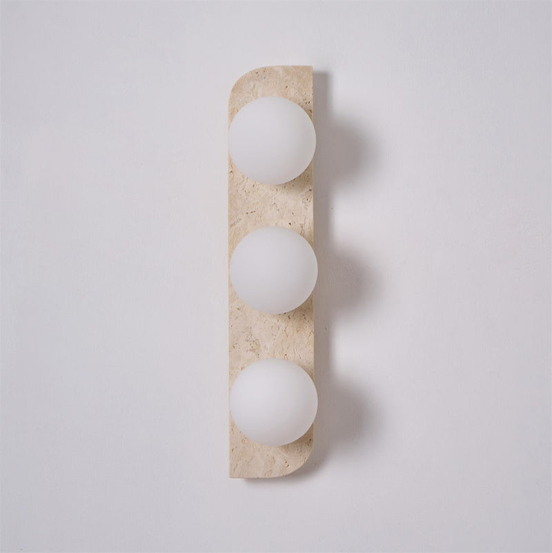 Elysian Travertine Plug-in Wall Light-DWHOME