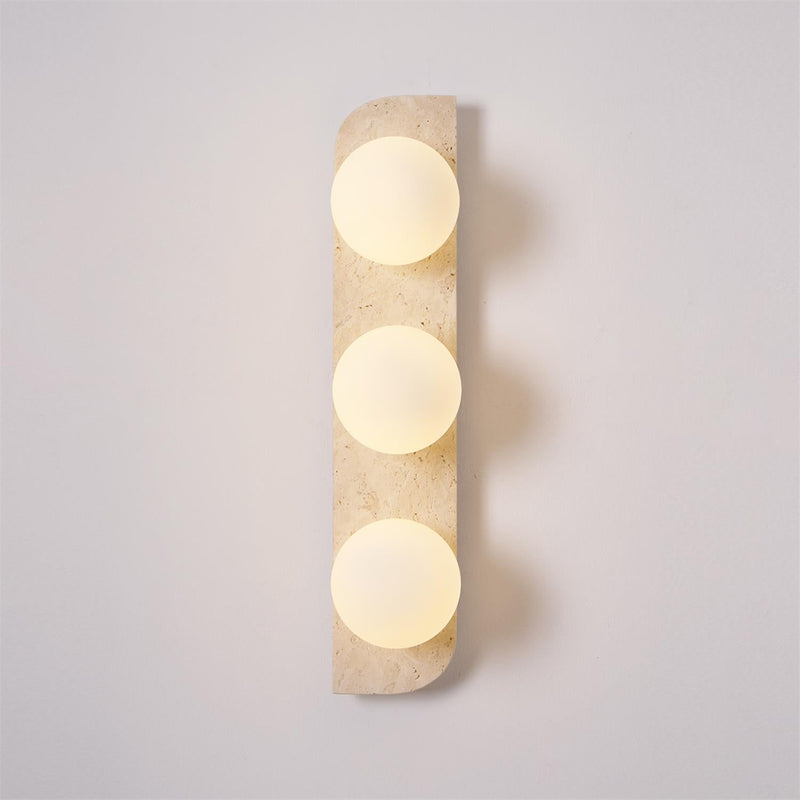Elysian Travertine Plug-in Wall Light-DWHOME