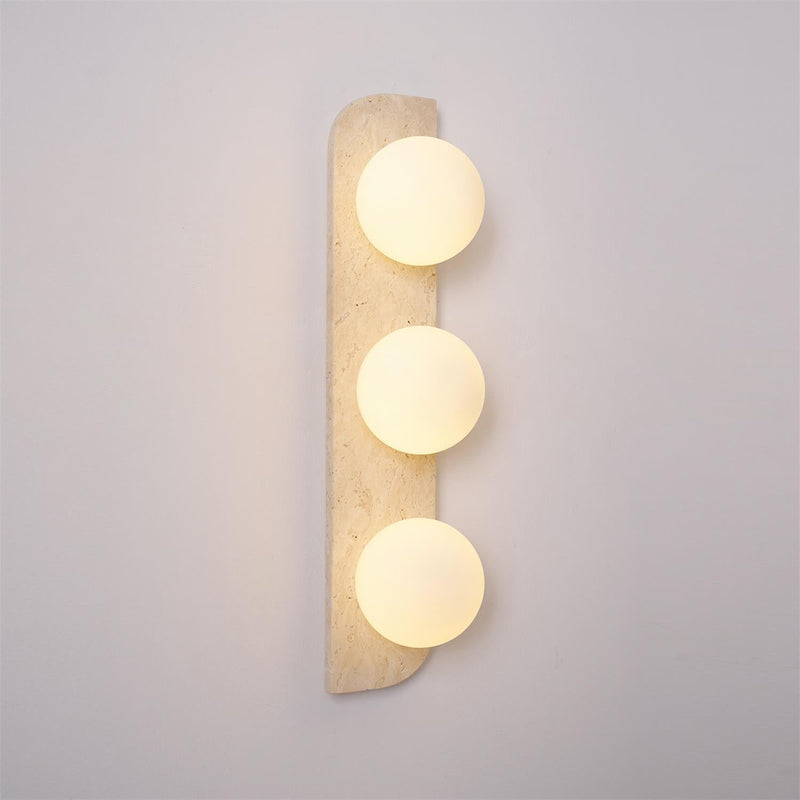 Elysian Travertine Plug-in Wall Light-DWHOME