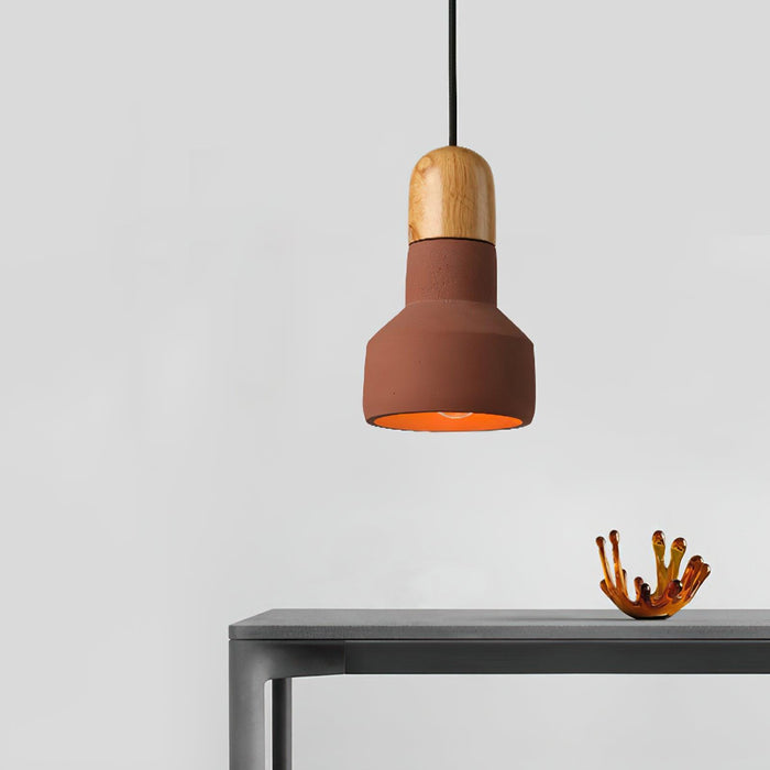 Nessa Wood Pendant Light-DWHOME