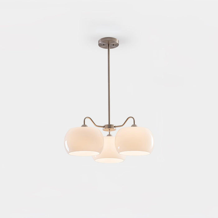 Nickel Glass Persimmon Chandelier - Vakkerlight