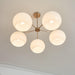 Nickel Glass Persimmon Chandelier - DWHOME