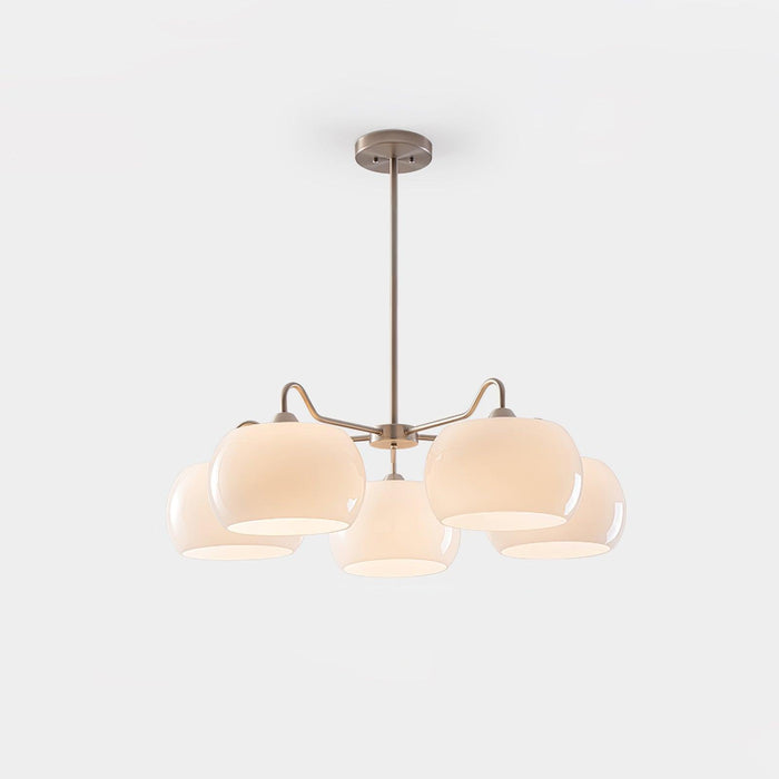 Nickel Glass Persimmon Chandelier - Vakkerlight