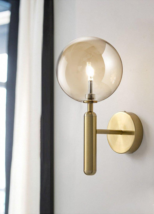 Nilsen Ball Shaped Glass Wall Light.