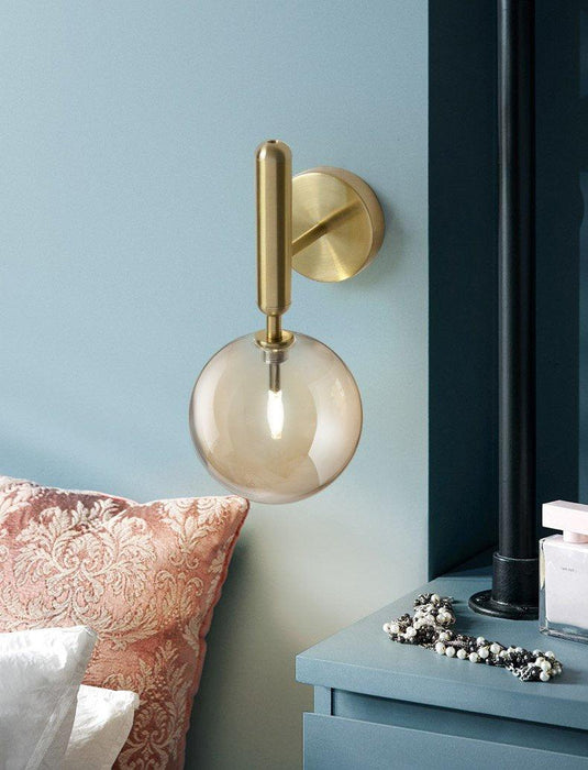 Nilsen Ball Shaped Glass Wall Light.