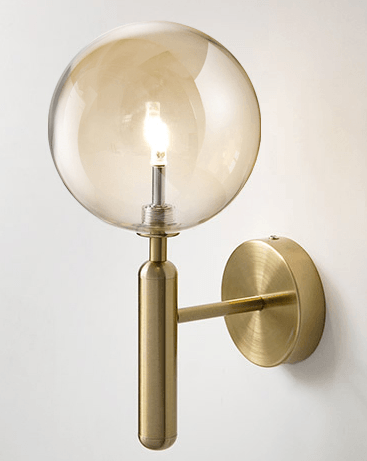 Nilsen Ball Shaped Glass Wall Light.