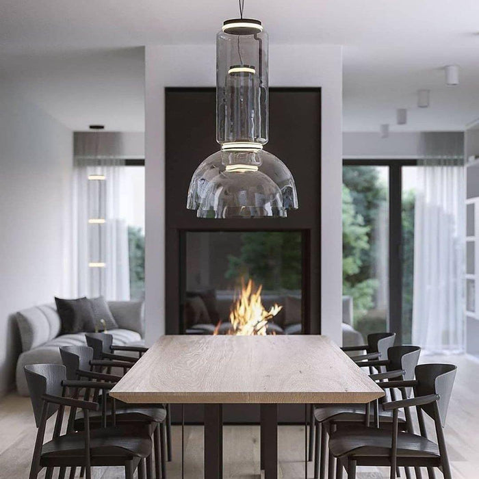 Cylindrical Glass Pendant Light - DWHOME