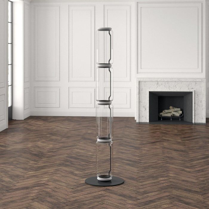 Bamboo Glass Floor Lamp - DWHOME