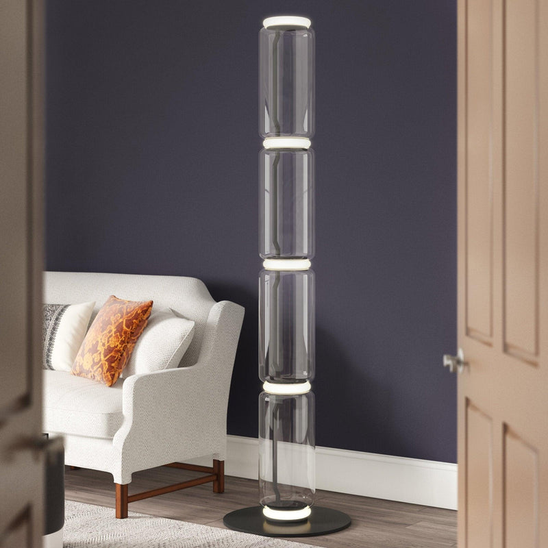 Bamboo Glass Floor Lamp-DWHOME
