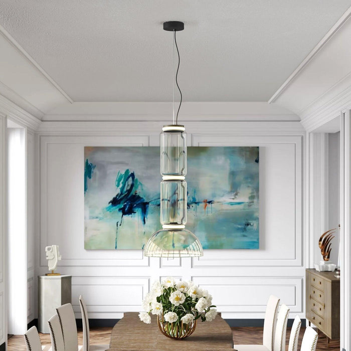 Cylindrical Glass Pendant Light - DWHOME