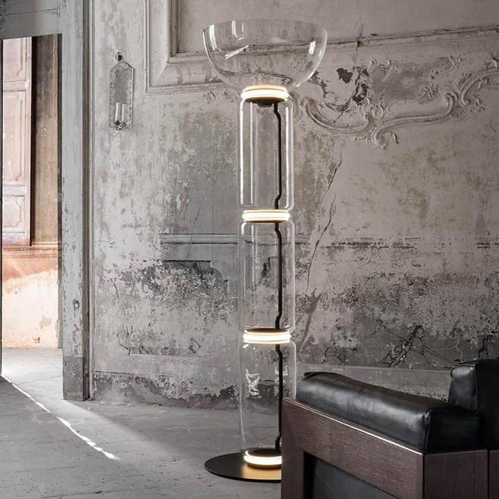 Bamboo Glass Floor Lamp - DWHOME