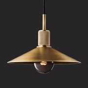 Quentin Knurled Brass Loft Pendant Light (Brass | Black)-DWHOME